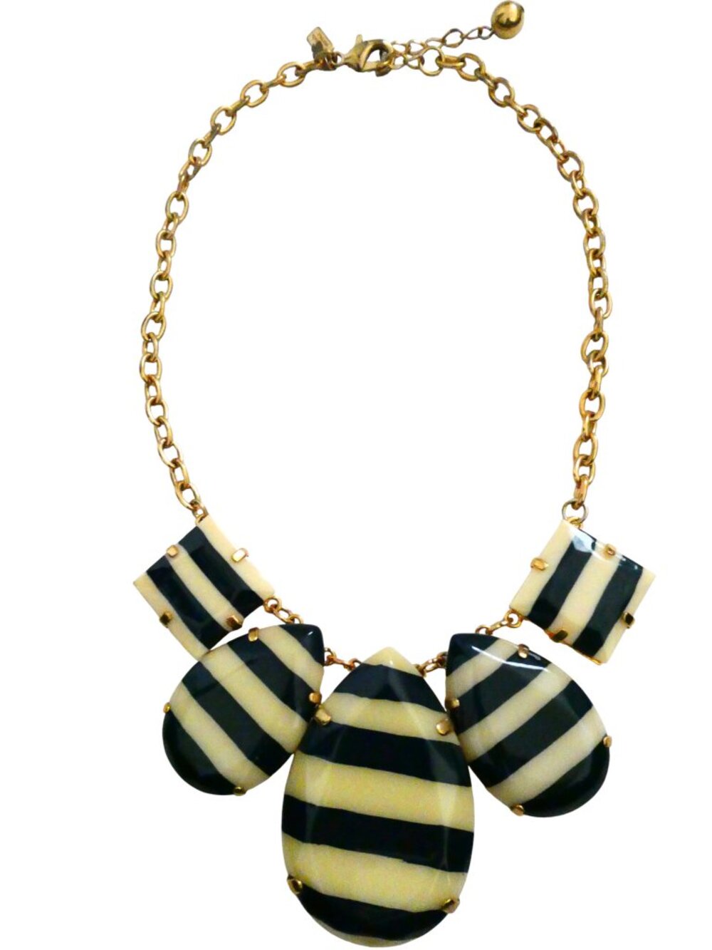 KATE SPADE striped resin statement necklace